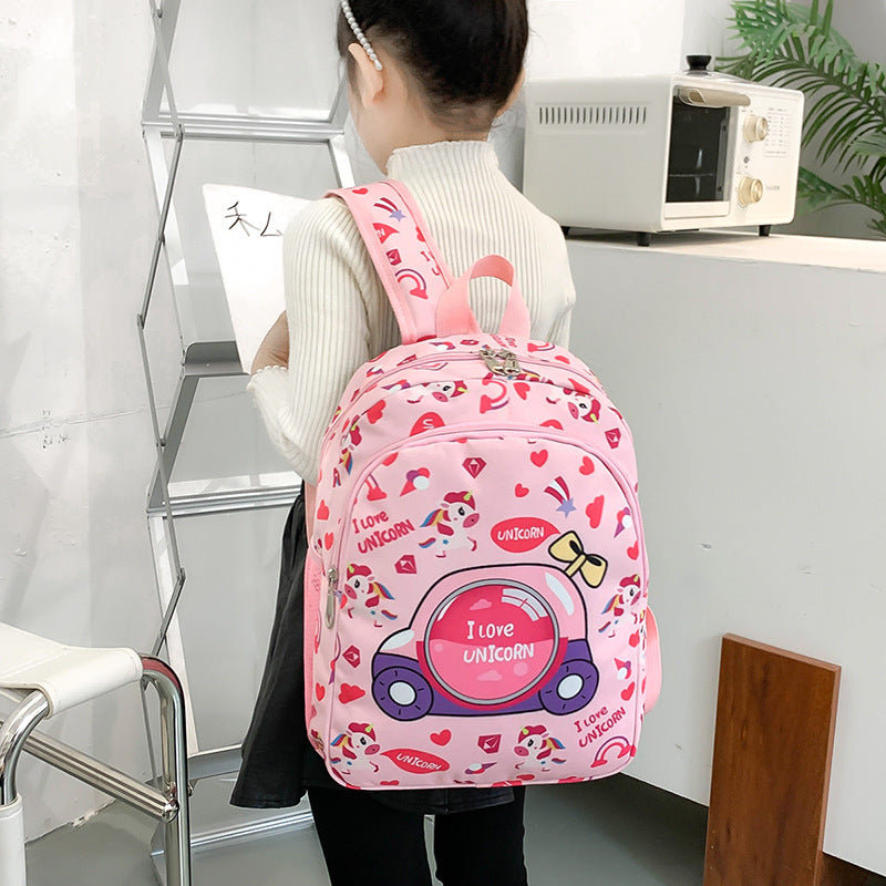 Sac à dos en nylon pour enfants avec des dessins animés