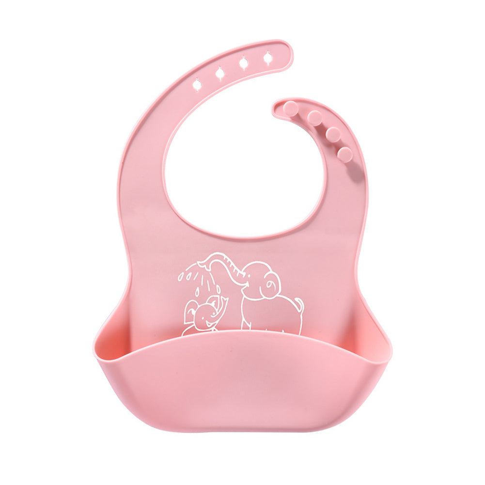 Bavoir pour nourriture de bébé en silicone, sac de récupération de salive