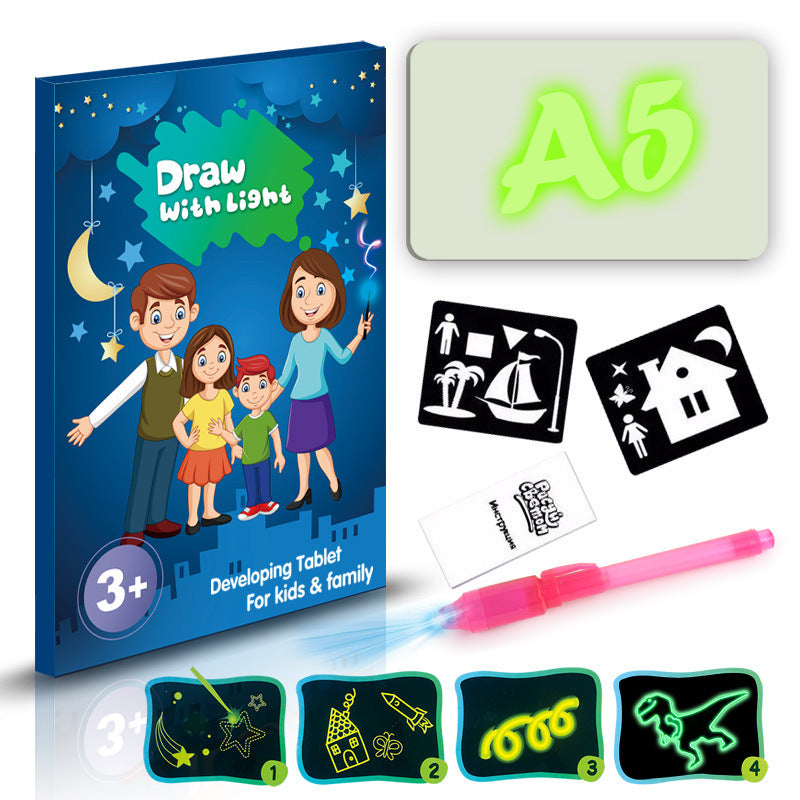 Jouet éducatif Dessin Pad 3D Magie 8 Effets Lumière Puzzle Board Sketchpad