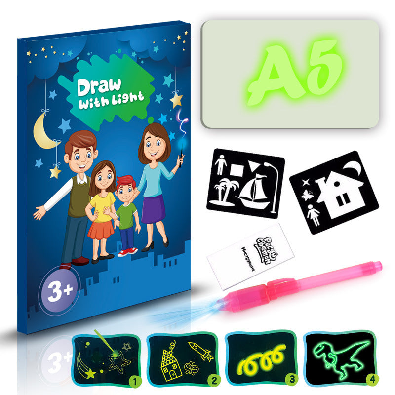 Jouet éducatif Dessin Pad 3D Magie 8 Effets Lumière Puzzle Board Sketchpad