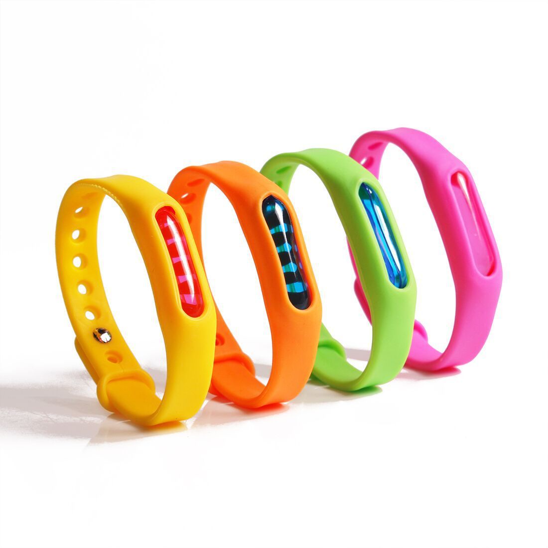 Bracelet Répulsif Anti-Moustiques en Silicone à l'Huile Essentielle de Plantes pour Adultes et Bébés