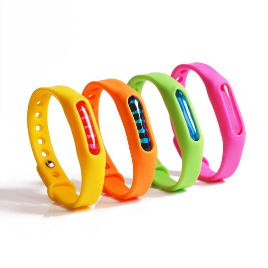 Bracelet Répulsif Anti-Moustiques en Silicone à l'Huile Essentielle de Plantes pour Adultes et Bébés