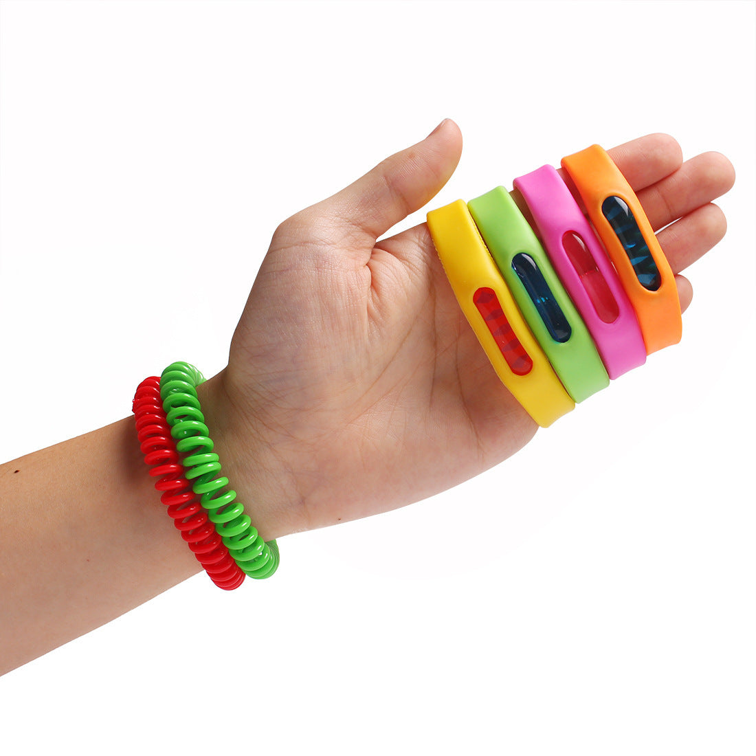 Bracelet Répulsif Anti-Moustiques en Silicone à l'Huile Essentielle de Plantes pour Adultes et Bébés