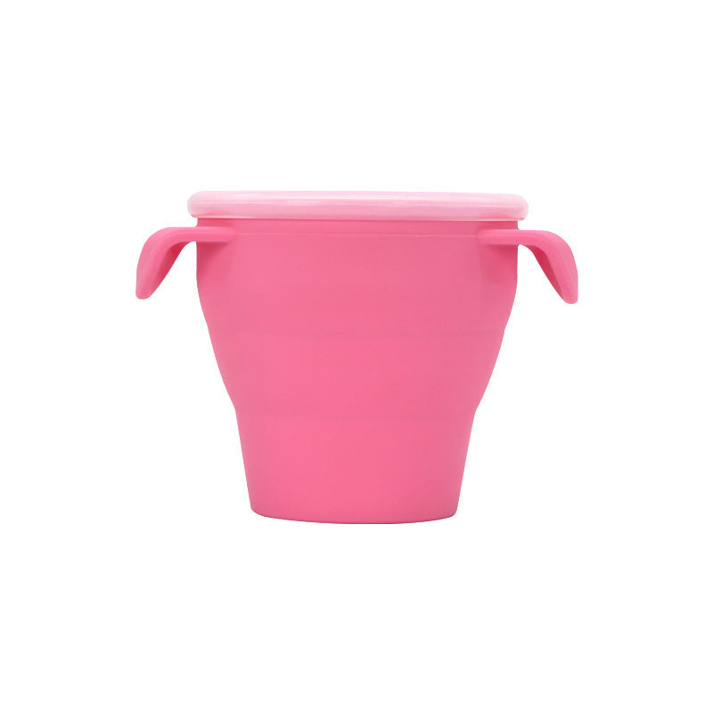 Nouvelle tasse à collation pliable en silicone créatif