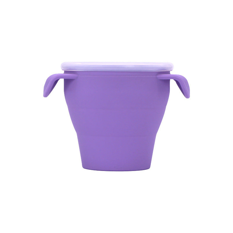 Nouvelle tasse à collation pliable en silicone créatif