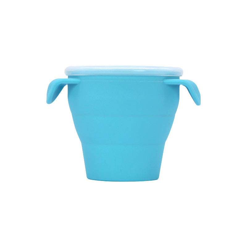 Nouvelle tasse à collation pliable en silicone créatif