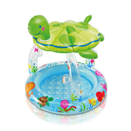 Piscine de jeu pour enfants avec couverture en forme de tortue