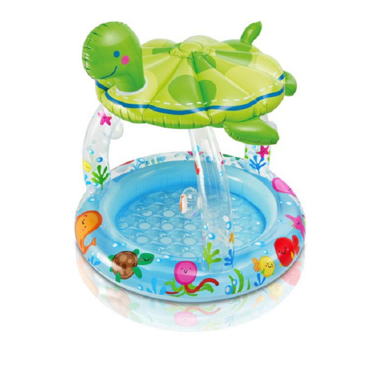 Piscine de jeu pour enfants avec couverture en forme de tortue