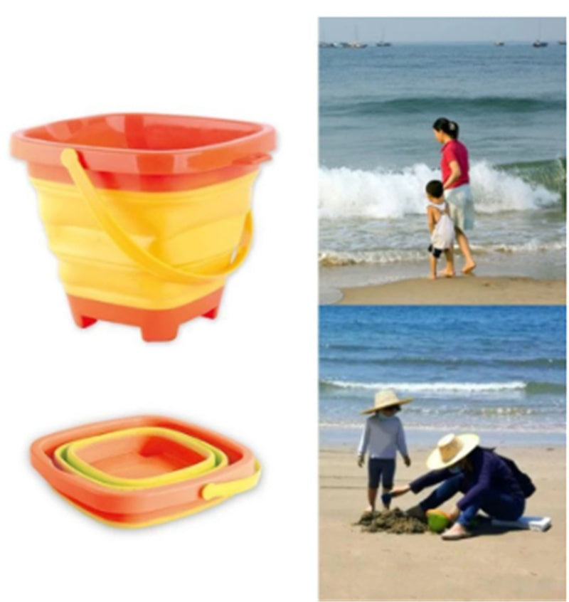 Seau de plage pliable multifonction pour jouets aquatiques