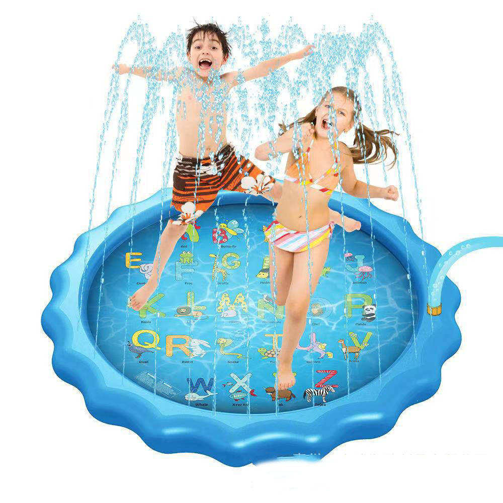 Jouets pour garçons et filles : Tapis de pulvérisation pour piscine gonflable avec éclaboussures d'eau