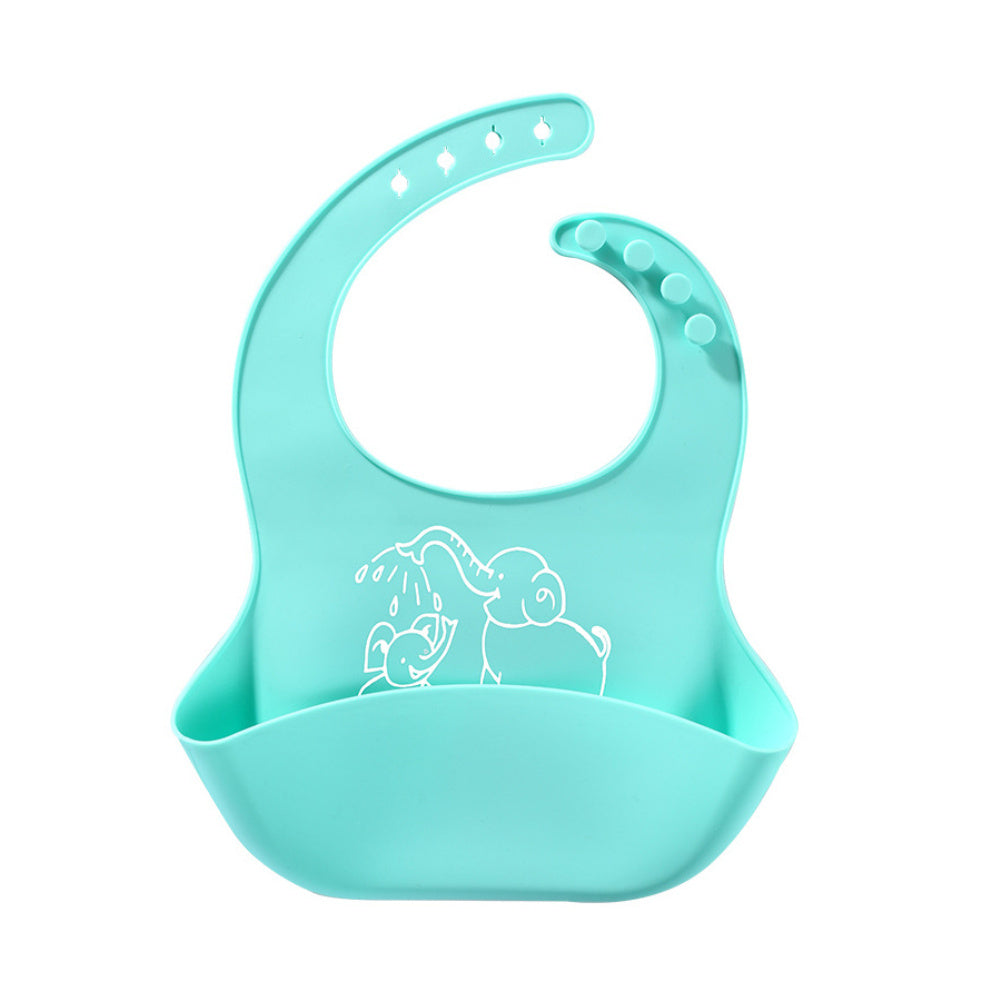 Bavoir pour nourriture de bébé en silicone, sac de récupération de salive