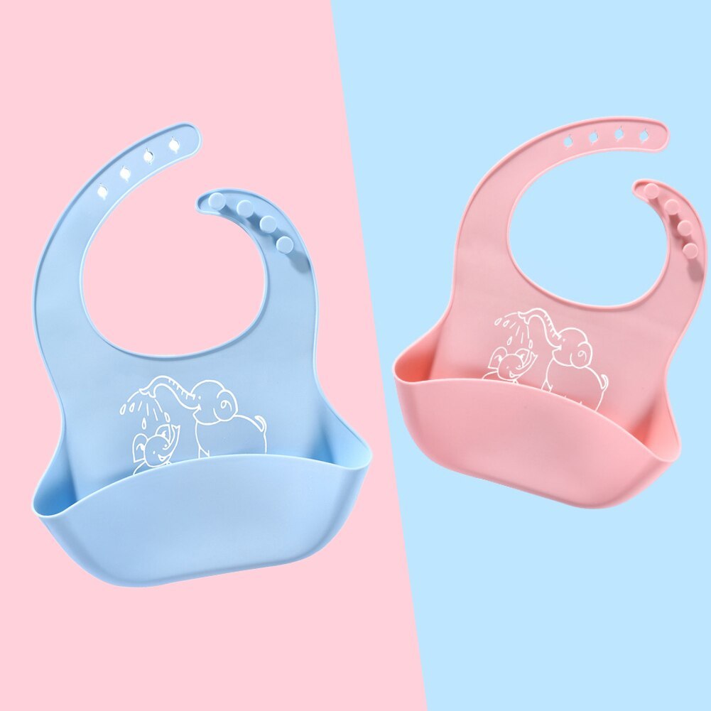 Bavoir pour nourriture de bébé en silicone, sac de récupération de salive