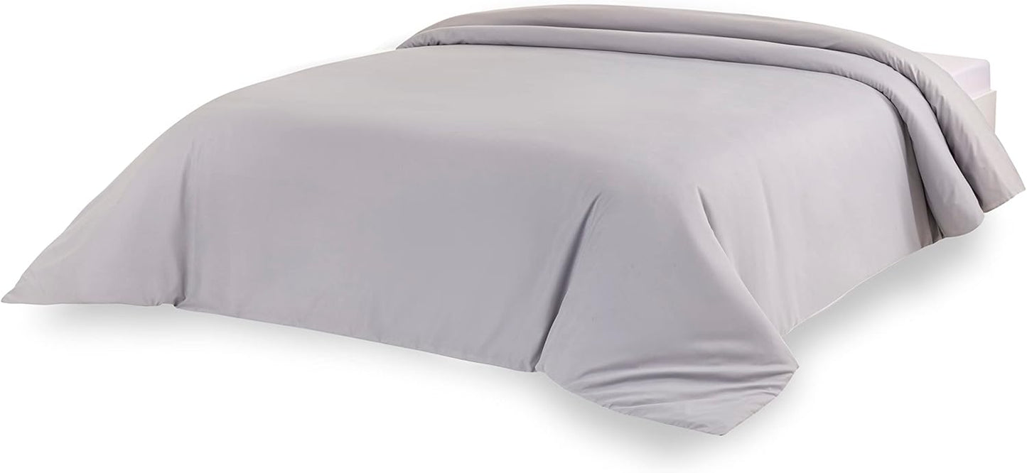 Todocama Housse de Couette en Microfibre pour Couette au Toucher Extra Doux (Gris Clair - Lit 80/90-150 x 220 cm).