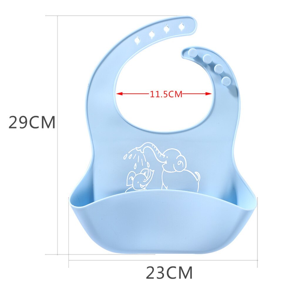 Bavoir pour nourriture de bébé en silicone, sac de récupération de salive