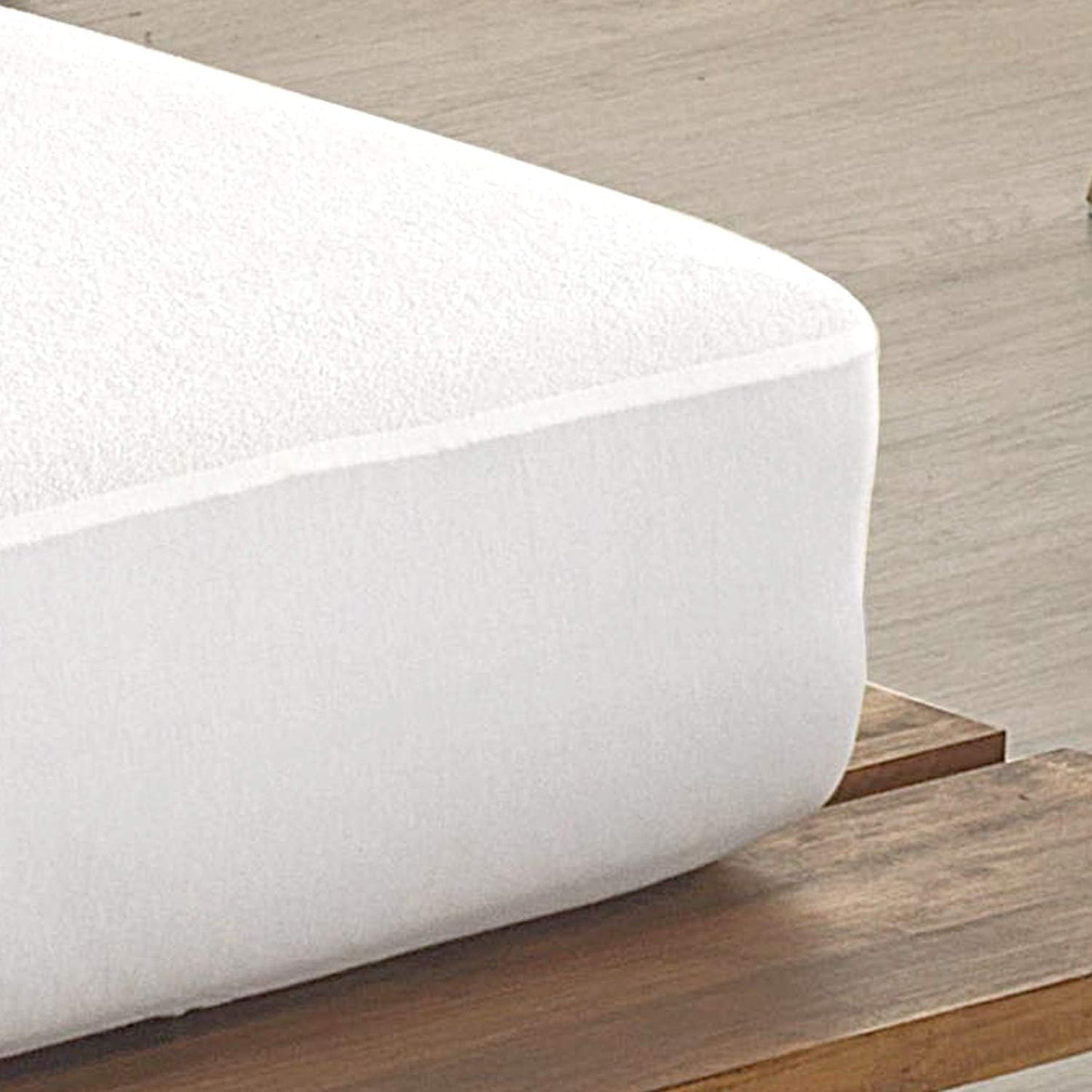 Todocama Protège-Matelas en Tissu éponge Blanc 160 x 190/200 cm