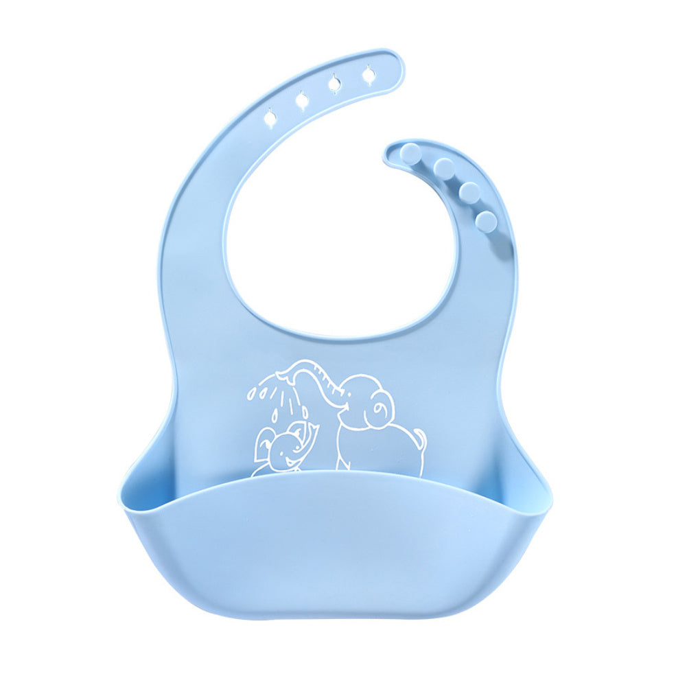 Bavoir pour nourriture de bébé en silicone, sac de récupération de salive