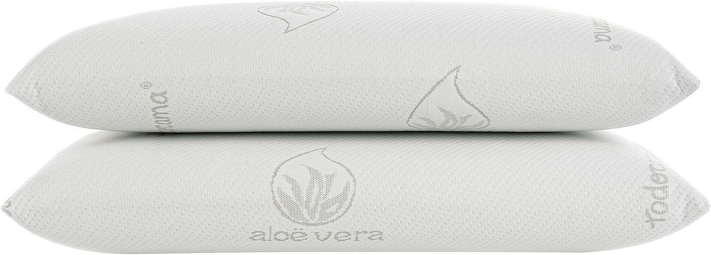 Todocama Oreiller viscoélastique Aloe Vera (Lot de 2 unités - 75 cm), Gris