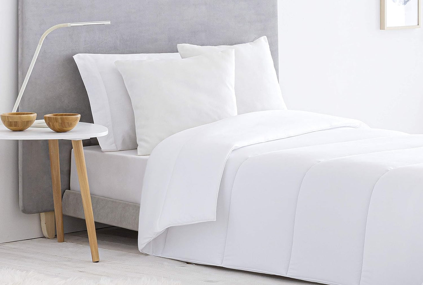 Todocama - Couette en Fibre Anti-acariens, Automne-Hiver, 300 g/m², Blanc, 80x160cm