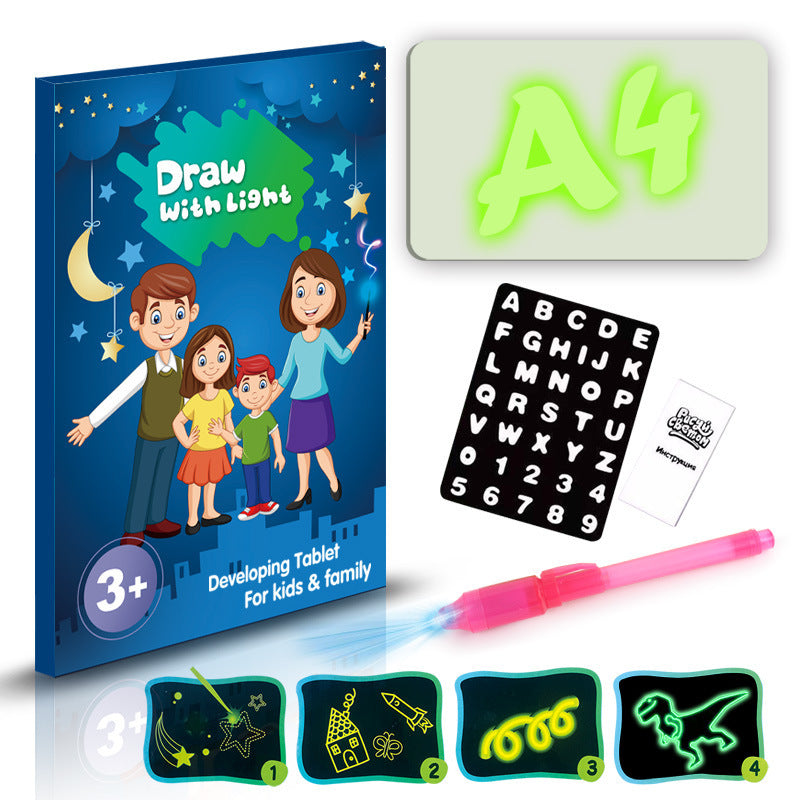 Jouet éducatif Dessin Pad 3D Magie 8 Effets Lumière Puzzle Board Sketchpad