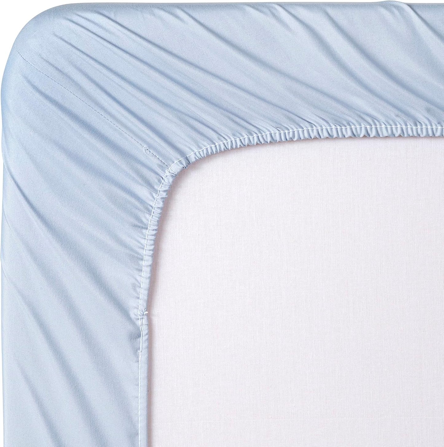 Todocama - Drap Housse réglable en Microfibre brossé Extra Doux. Lit 120 x 190/200 cm, Bleu Clair