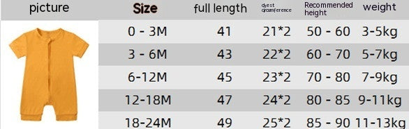 Vêtements pour Bébés en Fibre de Bambou Combinaison à Fermeture Éclair