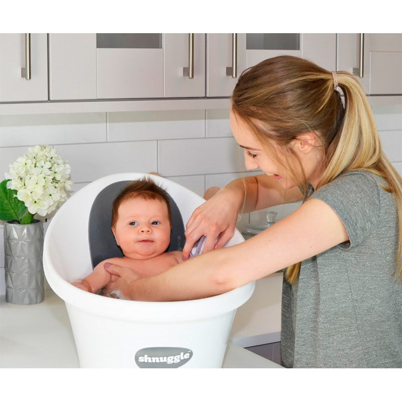 Foryoyobaby Baignoire bébé shnuggle blanc dossier gris étoile