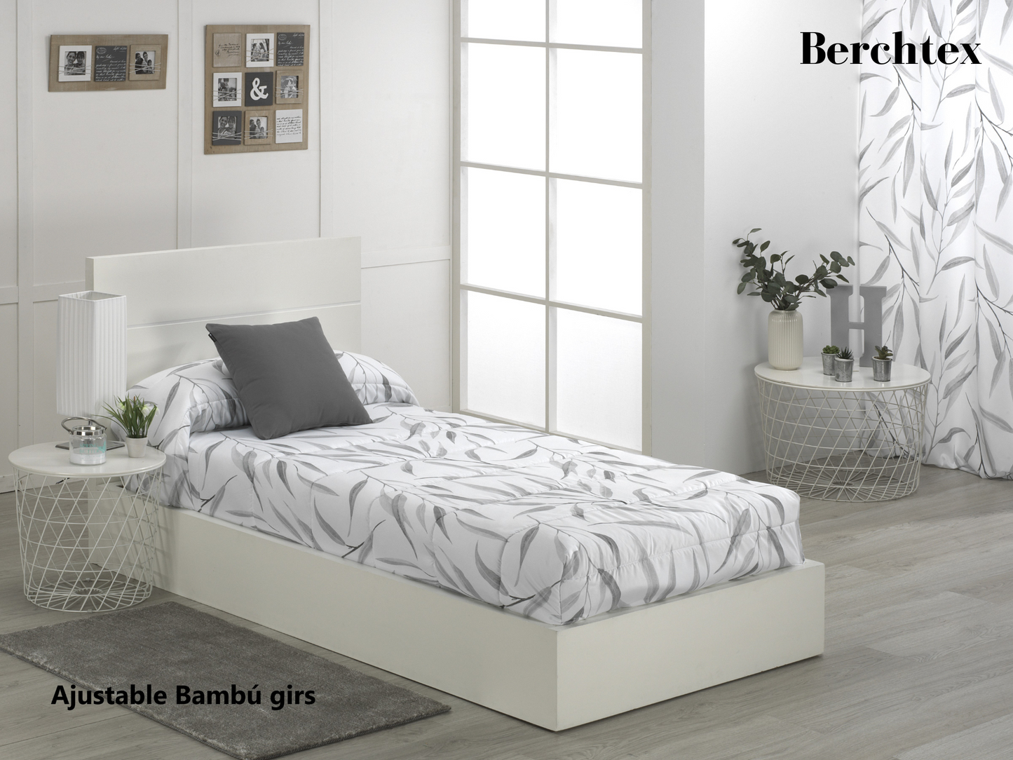 BERCHTEX _ Couette Ajustable Diva Cama 135 cm. Perle . Dimensions pour lit de 90 cm.