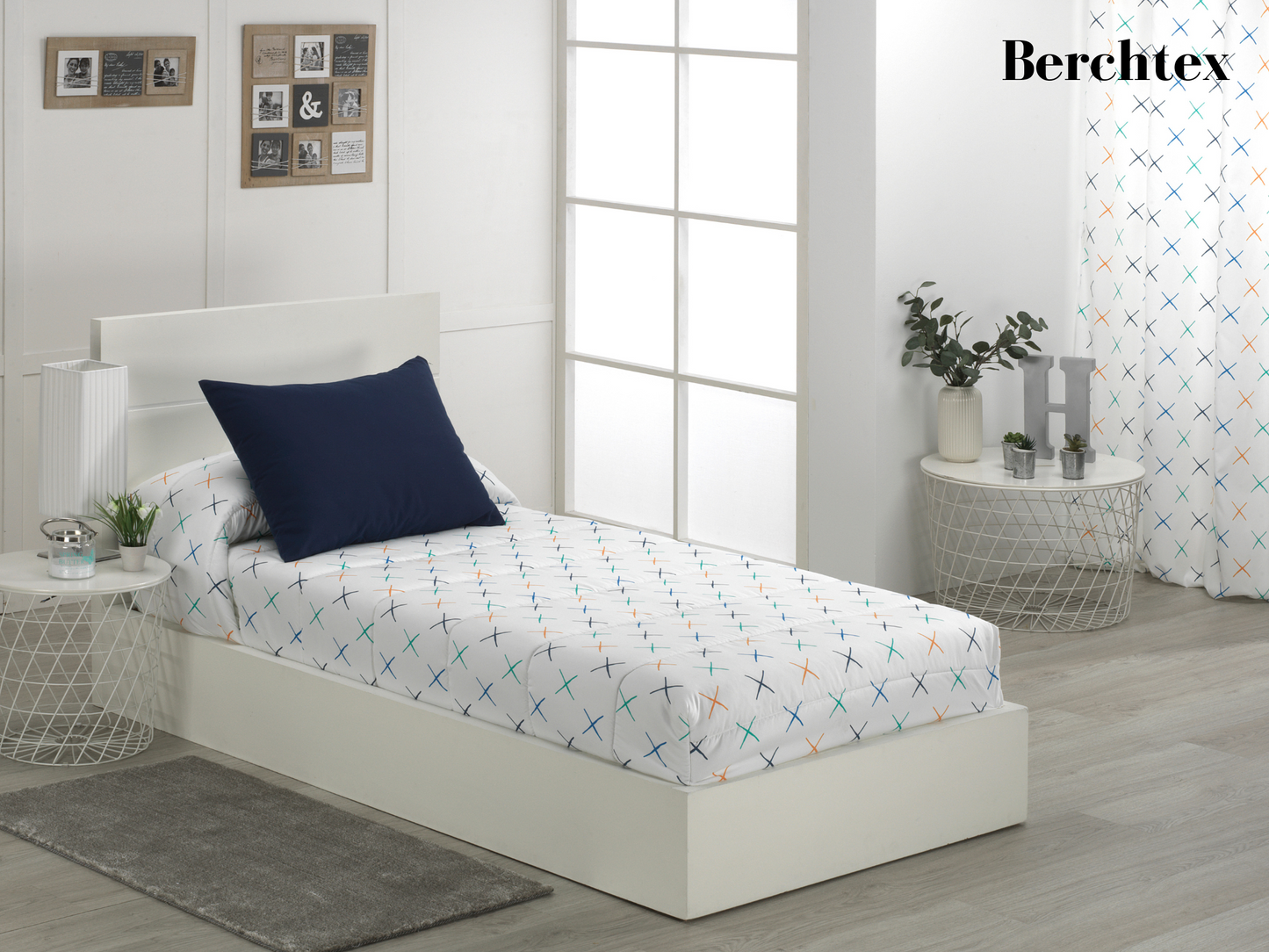 BERCHTEX _ Couette Ajustable Diva Cama 135 cm. Perle . Dimensions pour lit de 90 cm.